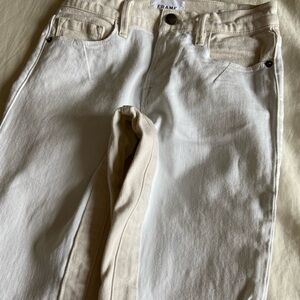 Frame Denim Women's Two-Tone Cream Jeans